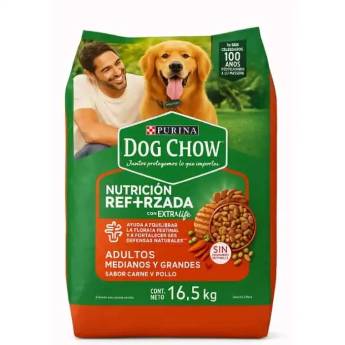 Dog Chow ADT Raza Mediano Grande Carne Pollo 16.5kg