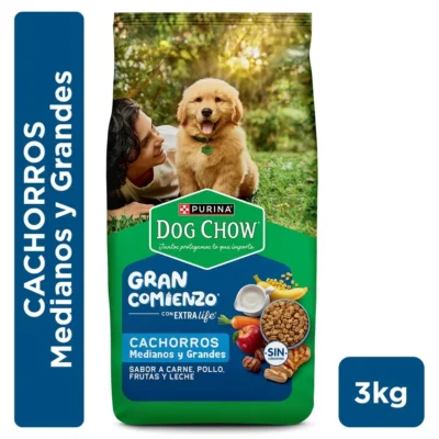 Dog Chow Cachorro Rz Med y Grande 3kg